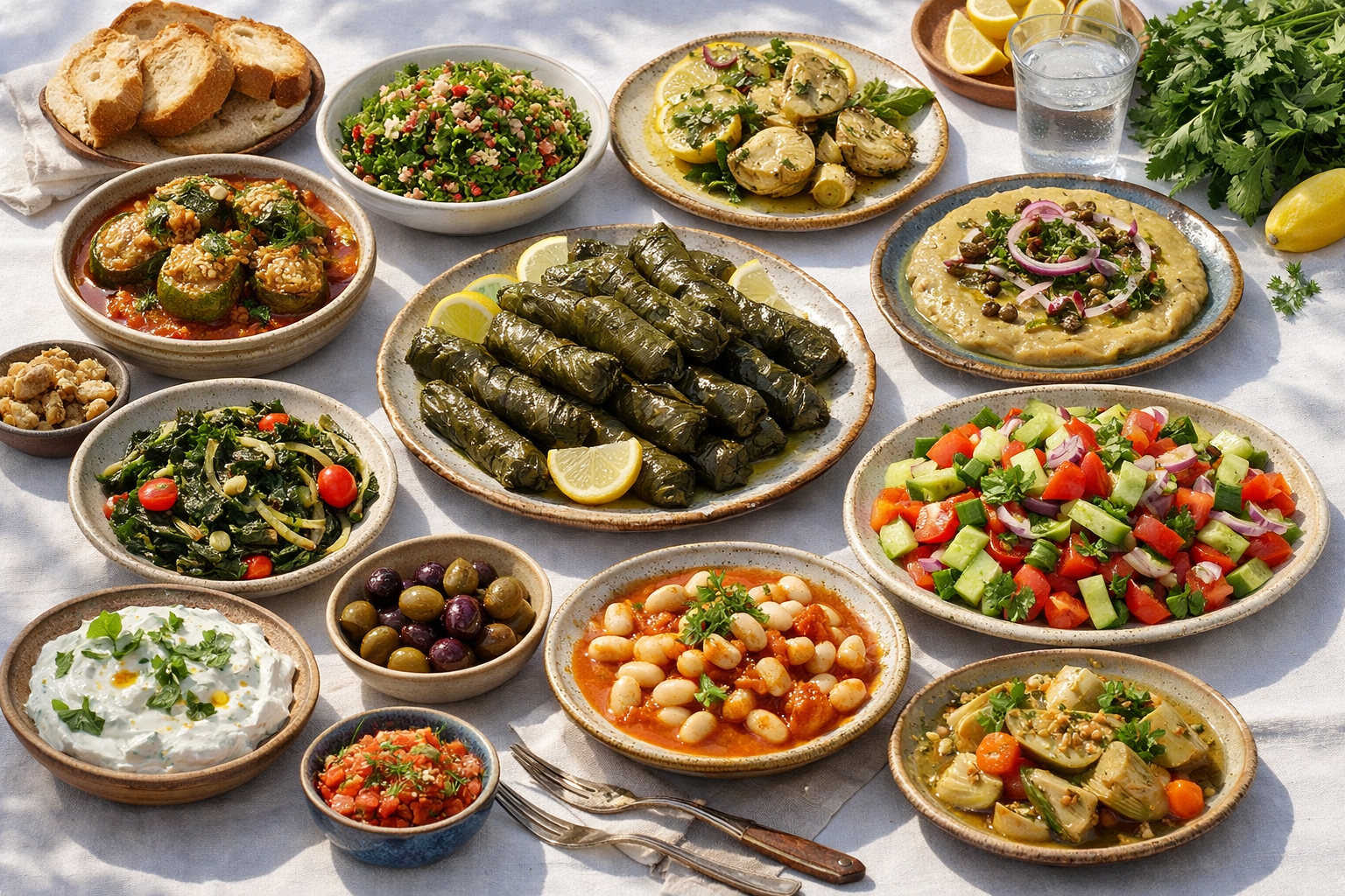 Ege mutfagi geleneksel sofra