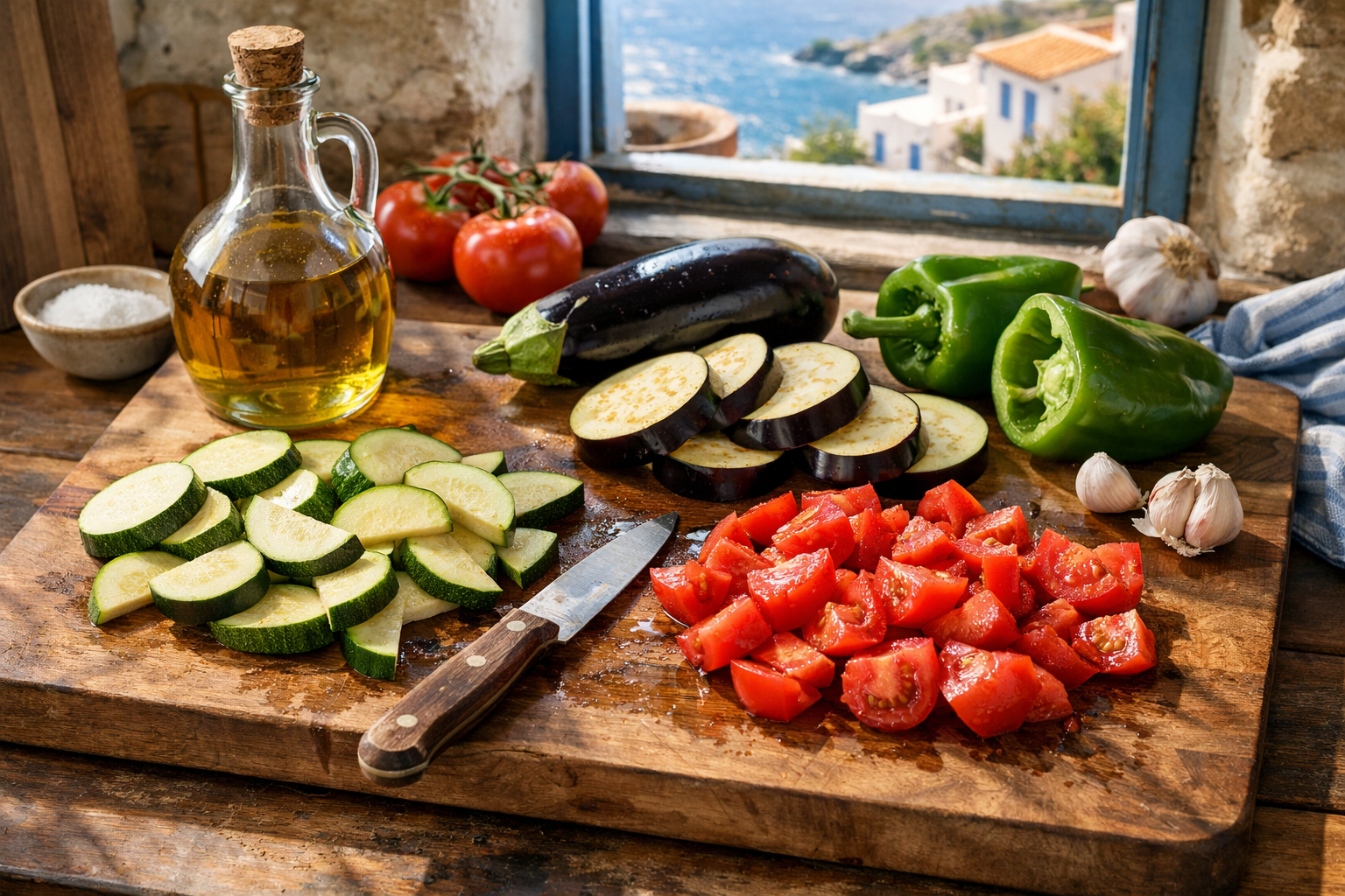 Taze mevsim sebzeleri hazirligi