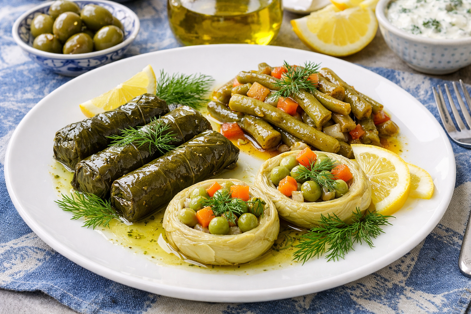 Soguk zeytinyagli servis